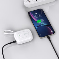 Dudao K32 22.5W 10000 mAh Powerbank with Built-in USB-C/ Lightning Kaabel - valge