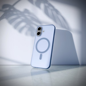 Puro Daylight Magsafe Compatible Silicone Ümbris jaoks iPhone 17 - Translucent Sinine
