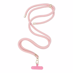 SWING (8mm) Phone lanyard, Phone pendant with adjustable length / cord length 165cm (max 82.5cm in the loop) / on the shoulder or neck - lite roosa