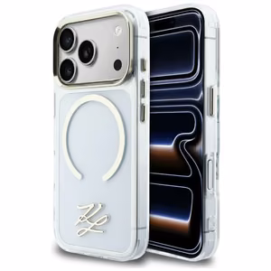 Karl Lagerfeld IML KL Script Logo MagSafe Ümbris for iPhone 17 Pro Max - Clear