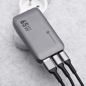 Phone Laadija Forcell F-Energy Ultra Slim GaN III 2 x USB C + USB A QC4.0 PD 4A 65W VT-47 hall 0INT