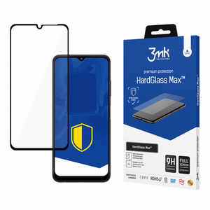 Tugevdatud täispinnaga karastatud klaas 3mk HardGlass Max Black Samsung Galaxy A22 5G jaoks