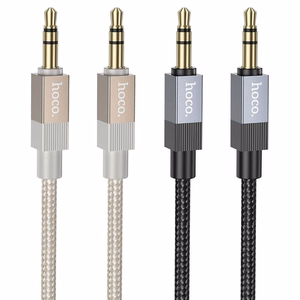 AUX kaabel Jack 3,5 mm (isane) - Jack 3,5 mm (isane) Hoco 1 m UPA32 must