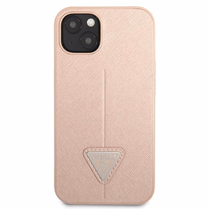 Guess GUHCP13SPSATLP iPhone 13 mini 5.4" roosa/roosa kõvakott SaffianoTriangle Logo