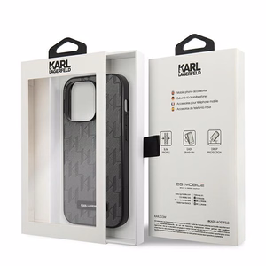 Karl Lagerfeld Saffiano Mono Metal Logo iPhone 14 Pro Max 6.7" Ümbris - hall