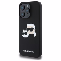 Karl Lagerfeld Silicone Ümbris Heads Print MagSafe jaoks iPhone 16 Pro - Must