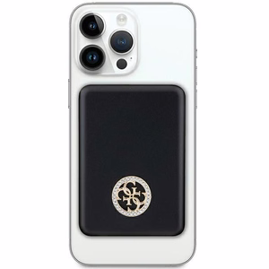 Guess MagSafe 4G Strassed Metal Logo induction power bank 15W 5000mAh - black
