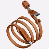 Kaabel Energea Sheath Travel 2w1 USB-C kuni USB-C/USB-A 480Mbps 60W 1.2m oranž