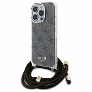 Guess Crossbody Cord 4G Print Ümbris jaoks iPhone 16 Pro - Brown