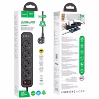 Power strip 1,8 m Hoco 4 sockets + 2 x USB A + USB C QC3.0 PD 3A 20W NS1 must