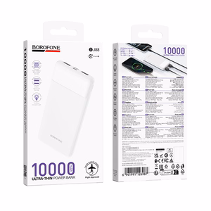 Borofone Power Bank 10000mAh BJ88 Clever - 2xUSB - white
