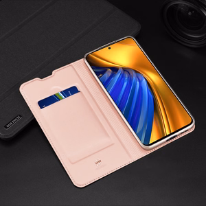 Чехол Dux Ducis Skin Pro Holster с откидной крышкой для Xiaomi Poco F4 5G розовый