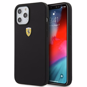 Ferrari FESSIHCP12LBK iPhone 12 Pro Max 6.7" чёрный/чёрный жёсткий чехол On Track Silicone