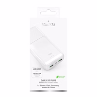 Powerbank Puro DAILY 20 PLUS 20000mAh 2x USB-A / 1x USB-C 22.5W PD AFC - valge