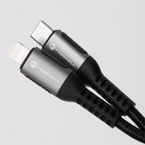 Kaabel USB C to Lightning Forcell F-Energy PD 3A 27W Cafule 0,25 m C259 must