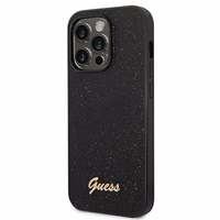Guess Glitter Script ümbris iPhone 14 Pro jaoks - must