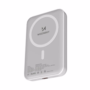Wozinsky WRW349YWS 10000 mAh magnetiline energiapank - valge