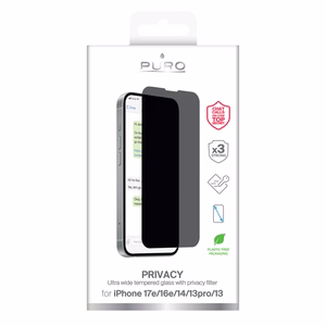 Puro Privacy Karastatud klaas jaoks iPhone 16E