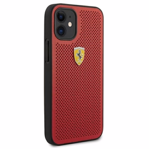 Ferrari FESPEHCP12SRE iPhone 12 mini 5.4" punane/punane kõvakaaneline korpus On Track Perforeeritud