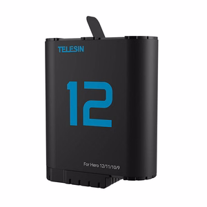 TELESIN lithium battery jaoks GoPro Hero 12/11/10/9 (sinine)
