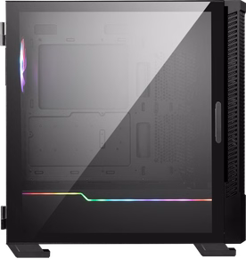 MSI MPG VELOX 100P AIRFLOW kesktorni mänguarvuti korpus, must, 3× 120 mm ventilaator + 1× 120 mm ARGB ventilaator, ARGB riba, USB Type-C, karastatud klaas, E-ATX/ATX/mATX/mini-ITX