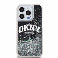 DKNY Liquid Glitter Big Logo iPhone 13 Pro / 13 Ümbris - Must