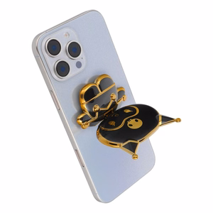 Phone stand DOLL - stick-on - czarny