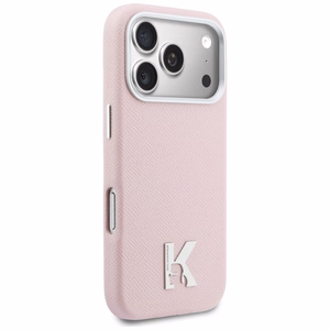 Karl Lagerfeld Чехол для iPhone 17 Pro Max HC MAGSAFE PU FW W/ KHEAD LOGO розовый