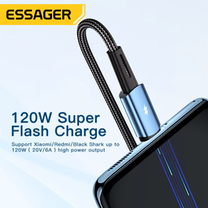 Essager Morning Glory 2 USB Type-C kaabel must 200cm 120W