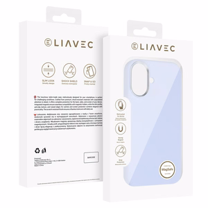 Liavec Silky ümbris metallist kaamera raamiga Iphone 17 jaoks sinine