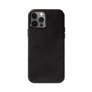 Crong Essential Cover ümbris seadmele iPhone 12 Pro Max, kunstnahast, must