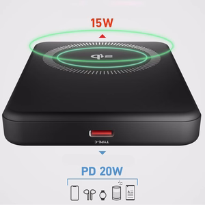 SBS Mag Power Qi2 5000 mAh energiapank, mis ühildub MagSafe'iga - must