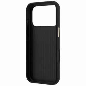 Guess Grained & Big Resin Logo ümbris seadmele iPhone 18 Pro / 17 Pro – must