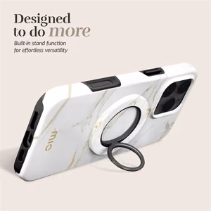 MIO White Marble Magsafe Ümbris rõngashoidjaga