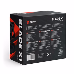 SAVIO ventilaatori komplekt BLADE X1 SET 3 x 120mm 4-pin PWM must