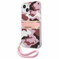Guess GUHCP13MKCABPI iPhone 13 6.1" roosa/roosa kõvakaaneline Camo rihmaga kollektsioon