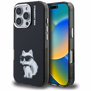 Karl Lagerfeld IML Aquarelle Choupette & Logo iPhone 16 Pro Ümbris - must