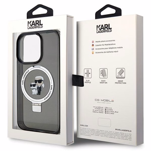 Karl Lagerfeld KLHMP15XHMRSKCK iPhone 15 Pro Max 6.7" чёрный/чёрный жёсткий чехол Ring Stand Karl&Choupette MagSafe