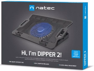 NATEC DIPPER 2 sülearvuti jahutusalus 43,9 cm (17,3") 650 RPM must