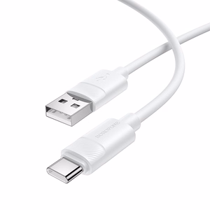 Borofone kaabel BX123 Leya - USB ja tüüp C - 36W 3A 1 meeter valge