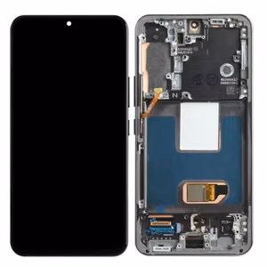 LCD ekraan ühilduv Samsung S901 S22 raamiga / Fantoommust (Grafiit) / HQ