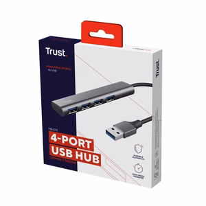 Trust Halyx USB 3.2 Gen 1 (3.1 Gen 1) Type-A 5 Mbit/s черный, серый