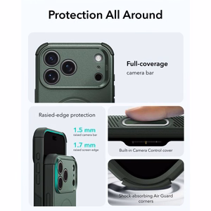 ESR Cyber Tough MagSafe ümbris iPhone 18 Pro Max / 17 Pro Max jaoks, roheline