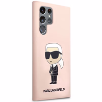 Karl Lagerfeld KLHCS23LSNIKBCP Sam S23 S918 Ultra hardcase roosa/roosa Silicone Ikonik