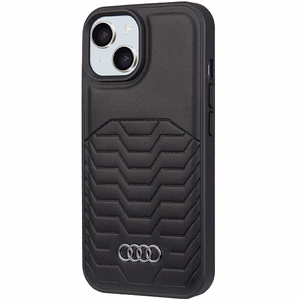 Audi Synthetic Leather Ümbris with MagSafe jaoks iPhone 15 Plus / 14 Plus - must