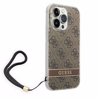 Guess GUOHCP14XH4STW iPhone 14 Pro Max 6.7 "brown / brown hardcase 4G Print Strap