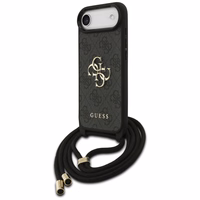 Guess 4G Big Logo Cord Stap Crossbody Ümbris jaoks iPhone Air - Must