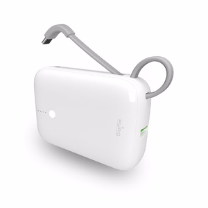Puro Power Link 10 Plus 10000mAh Power Bank with Built-in USB-C Cable – White