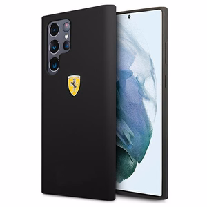 Ferrari FESSIHCS22LBK S22 Ultra S908 чёрный/чёрный жёсткий чехол On Track Silicone