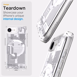 SPIGEN ümbris ULTRA HYBRID MAG compatible with MagSafe jaoks IPHONE 16E 2025 zero one valge